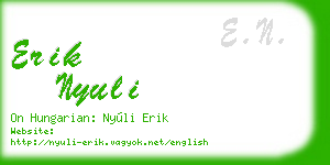 erik nyuli business card